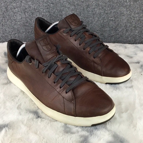 Cole Haan Men's Dark Brown Leather Sneakers Size 10.5 M - Picture 2 of 12